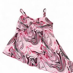Pink and Black Swirl Pattern Camisole